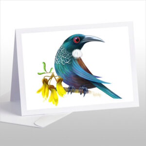 Tui with Kowhai Flowers